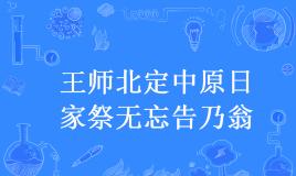 “王师北定中原日，家祭无忘告乃翁”是什么意思？