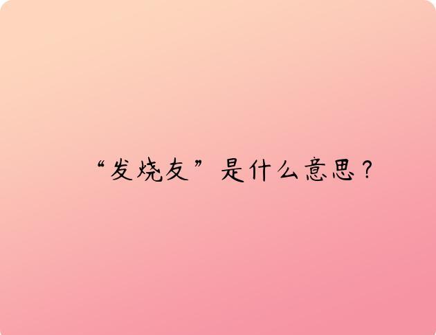 “发烧友”是什么意思？