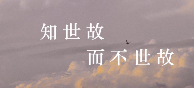 知世故,而不世故什么意思？