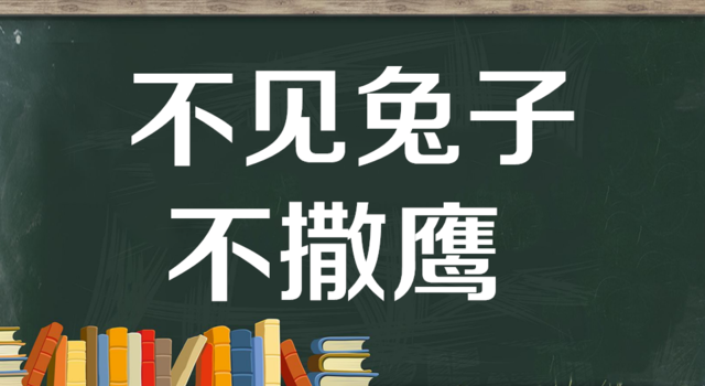 "不见兔子不撒鹰"是什么意思？