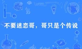 “不要迷恋哥，哥只是个传说”是什么意思？