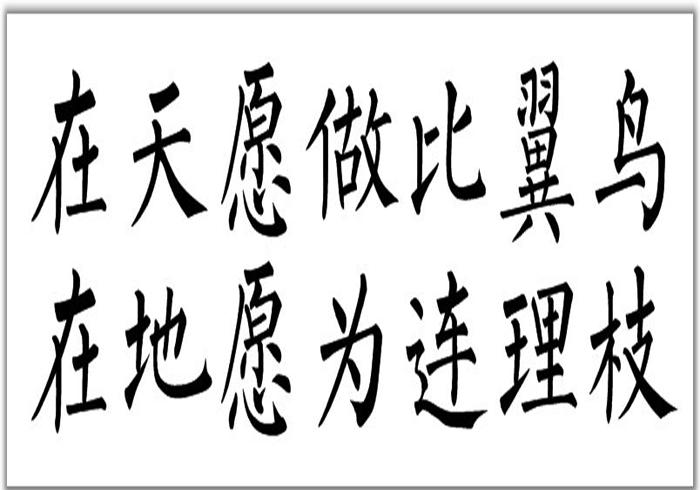 在天愿作比翼鸟,在地愿为连理枝是什么意思？