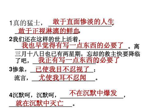 “真的猛士,敢于直面惨淡的人生”什么意思？