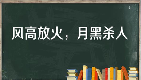 “风高放火，月黑杀人”是什么意思？