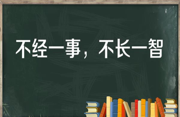 “不经一事，不长一智”是什么意思？