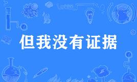 “我怀疑你在开车，但是我没证据”是什么意思？