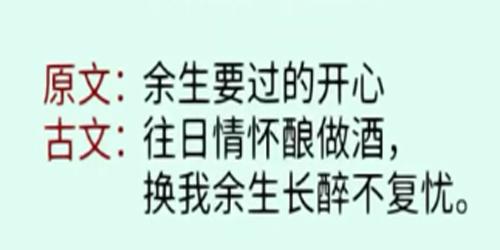 “往日情怀酿作酒，换我余生长醉不复忧”是什么意思？