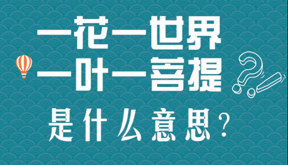 一花一世界,一叶一菩提是什么意思？