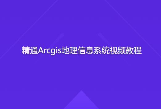 精通Arcgis地理信息系统视频教程