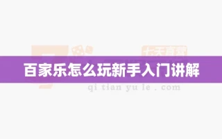 百家乐怎么玩新手入门讲解
